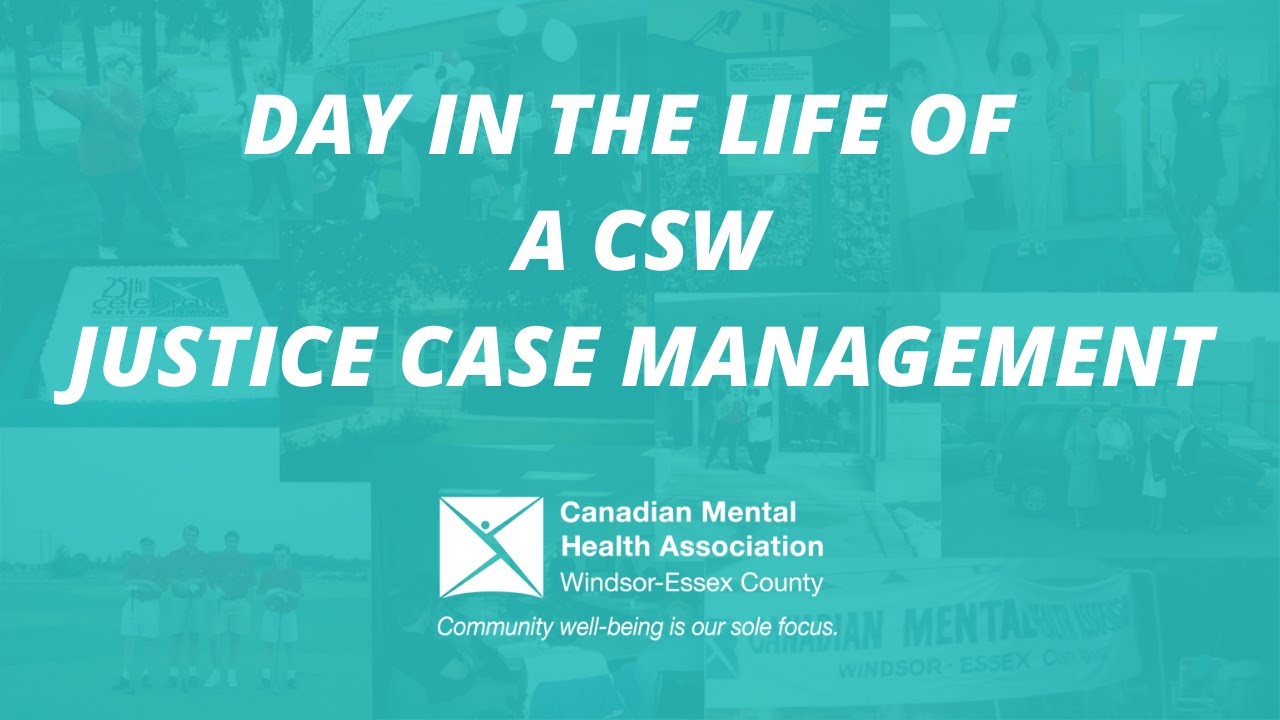 What does a typical day look like for a Community Support Worker in Justice Case Management?