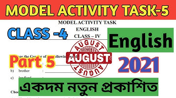 Class 4( চতুর্থ শ্রেণি) English Model Activity Task Part 5//For August 2021@wbstudypoint