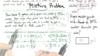 Mixture Problem Solved - Visualizing Algebra