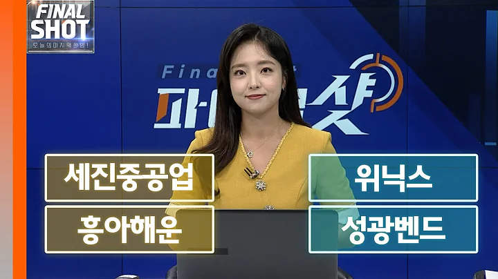 세진중공업, 위닉스, 흥아해운, 성광벤드 | Final Shot (20240624)