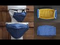 立体マスクの作り方/西村大臣風マスク/ノーズワイヤー/型紙なしの簡単3Dマスク-How to make a 3D mask