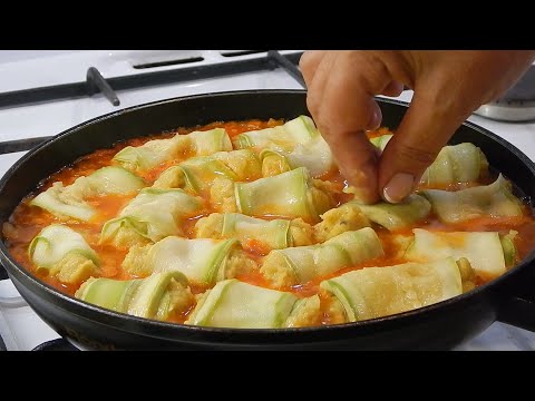 Лучшая замена голубцам - рулетики из кабачков . Просто , вкусно , бюджетно.