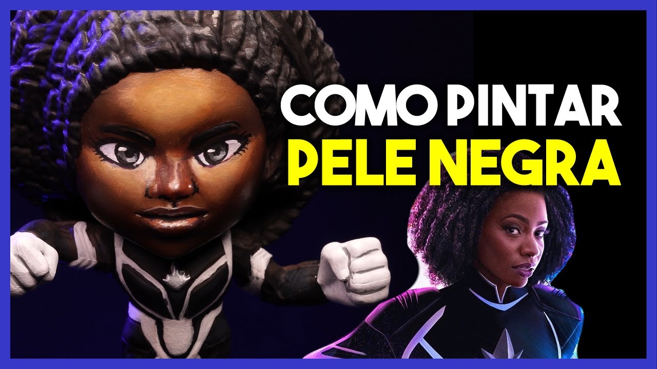 Como pintar PELE NEGRA usando tinta acrílica + tinta óleo