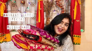 Banarasee Saree Haul From @Meesho | @MeeshoIndonesia Saree Haul For Upcoming Festivities & Wedding Season screenshot 3