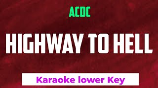 ACDC - Highway to hell karaoke lower key -4