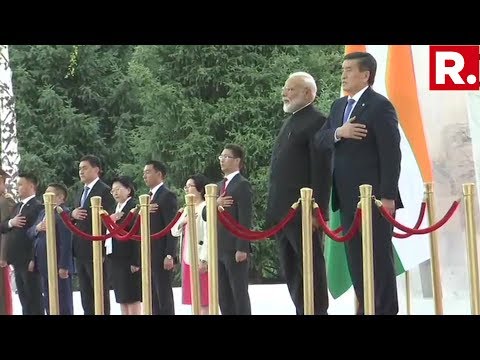 Ceremonial Welcome For PM Modi At The Presidential Palace In Bishkek, Kyrgyzstan | #ModiSurgicalSnub