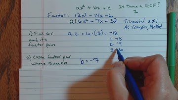 Factoring using AC-Grouping Method, Example 2
