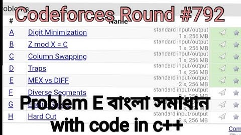 E. MEX vs DIFF | Codeforces Round #792 (Div. 1 + Div. 2) E | Problem 1684E Bangla solution with code