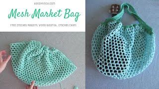 Crochet Market Bag! Reusable, Washable, Fun! - YouTube