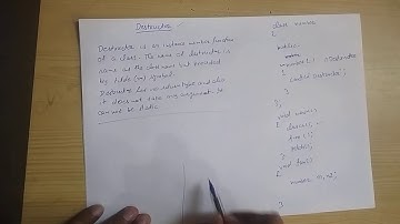 Destructor in C++ by Vishal Goyal