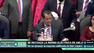 Golpe a la 4T. Cámara de Diputados rechaza la REFORMA ELÉCTRICA DE AMLO