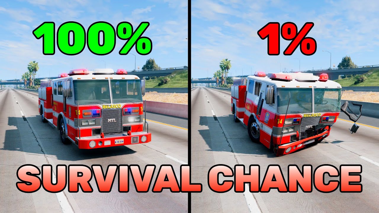 BeamNG.drive Realistic Crashes #18 | Epic Survival Chance Test