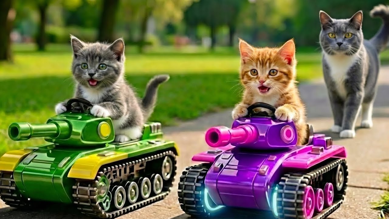 Mama Cat Trims Fur on the Farm and Makes Tiger Hat For Kittens At Home #11 🐾🎩🐯