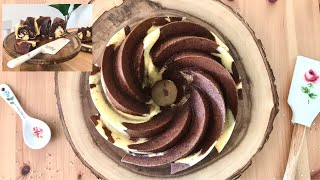 Easy tutorial how to make FancyLooking moist Marble Cake | Nordic Ware Heritage Bundt Pan