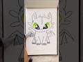 Cute dragon drawing for kids with alcohol markers #shorts #shortsfeed