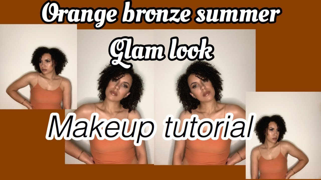 Orange bronze summer glam| Makeup tutorial🍑