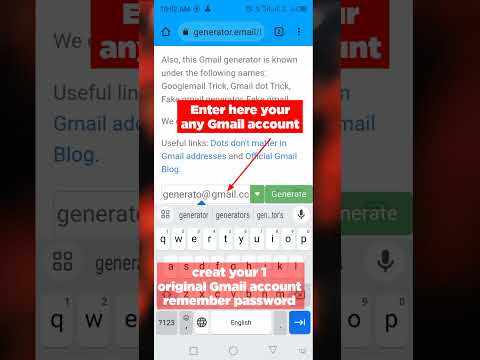 How to create unlimited Gmail accounts  #shorts