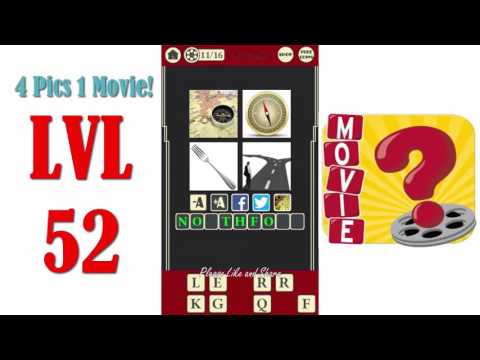 4 Pics 1 Movie Level 52 - All Answers - Walkthrough ( By Game Circus LLC )