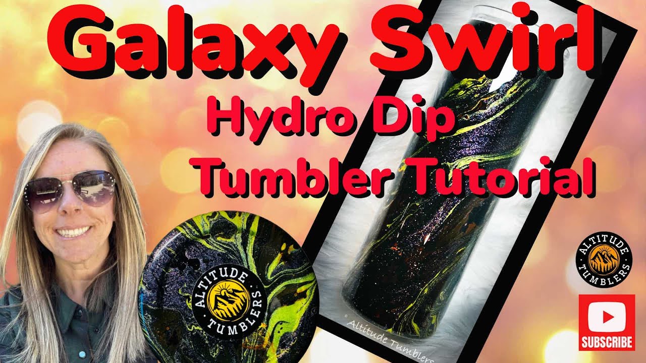 Galaxy Swirl Hydro Dip Tumbler using Marabu Easy Marble Paints YouTube