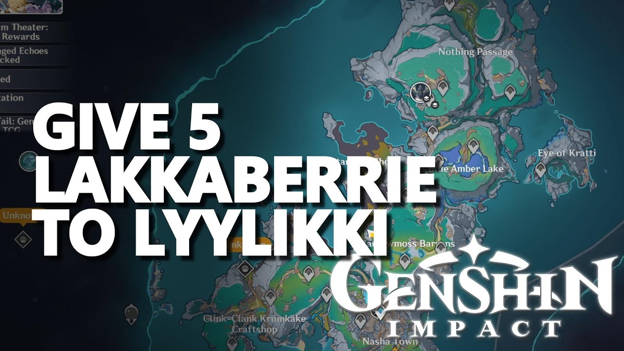 Give 5 Lakkaberries to Lyylikki Genshin Impact