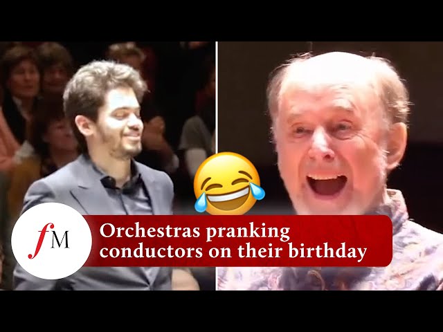 Orchestras pranking their conductors on their birthdays | Classic FM class=