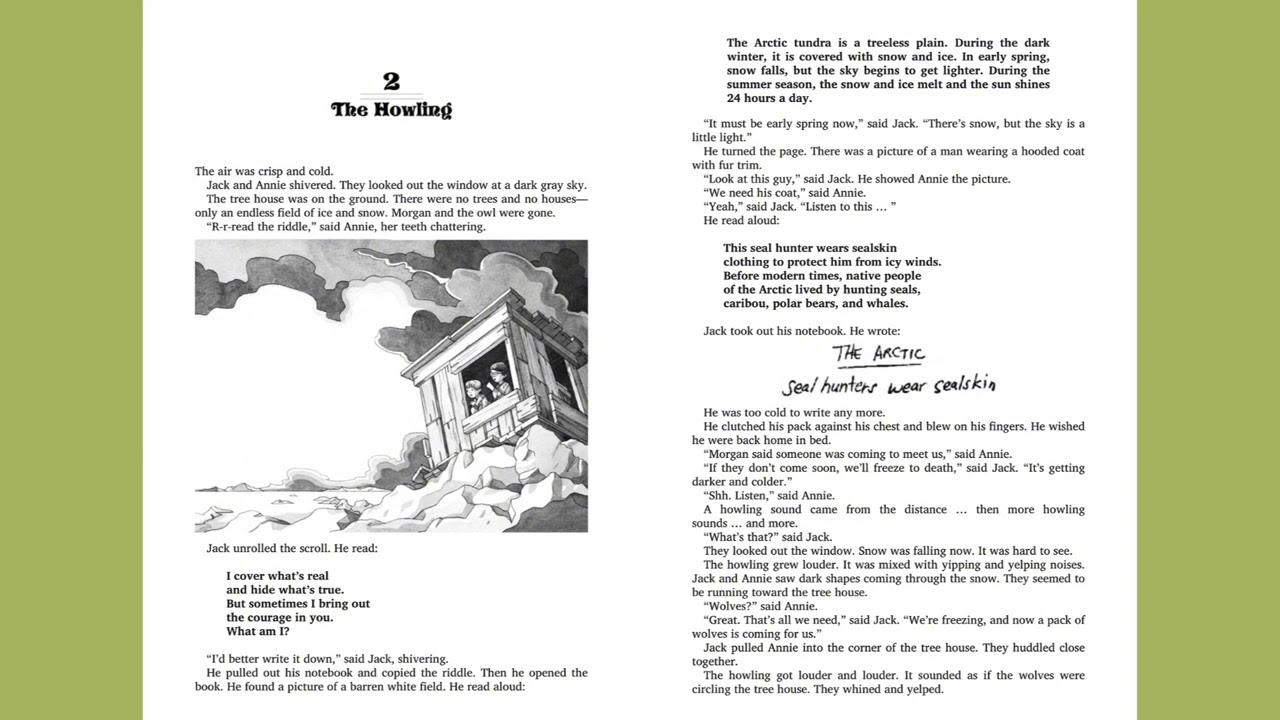 Magic Treehouse: Polar Bears Past Bedtime Chapters 1 & 2 by Mary 