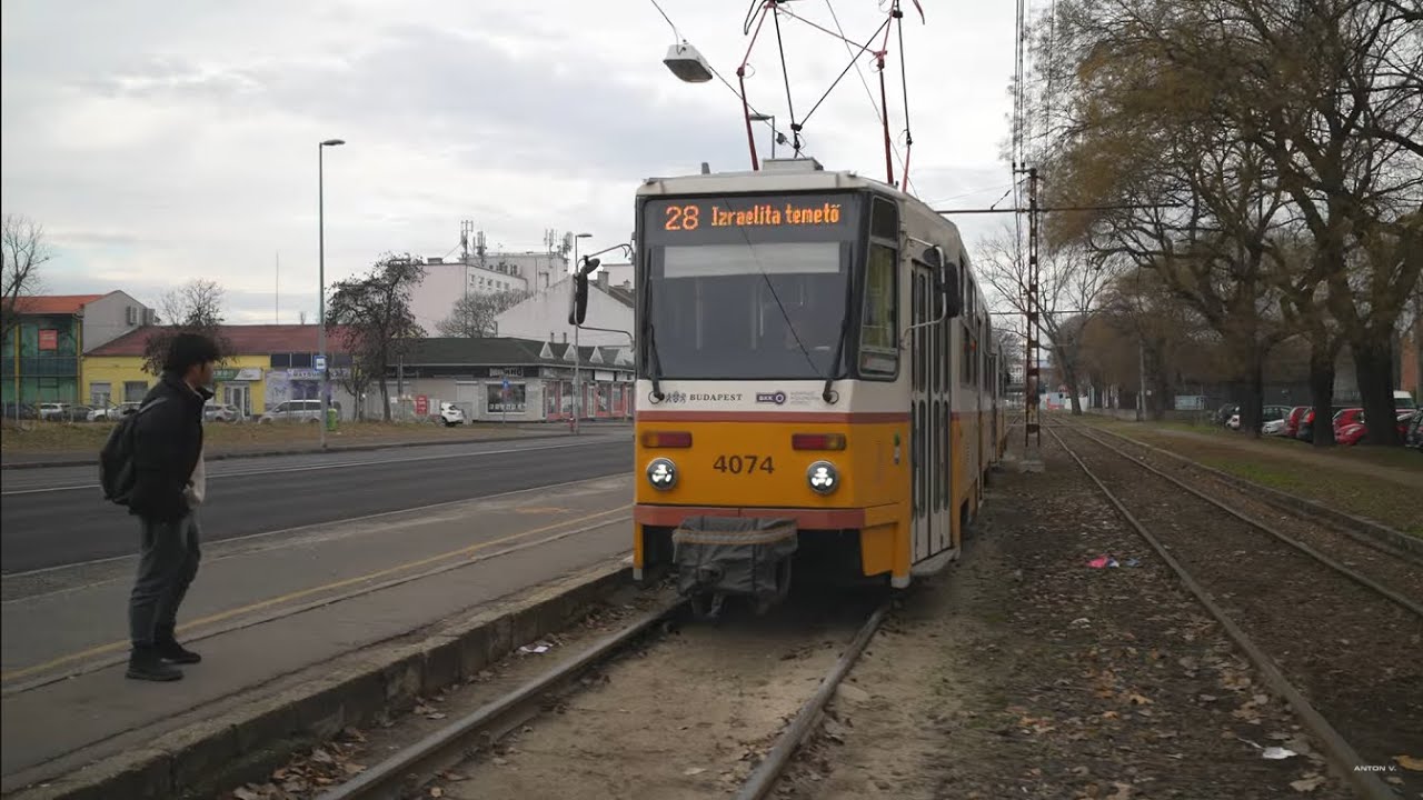 Hungary, Budapest, tram 28 ride from Mázsa utca to Ónodi utca