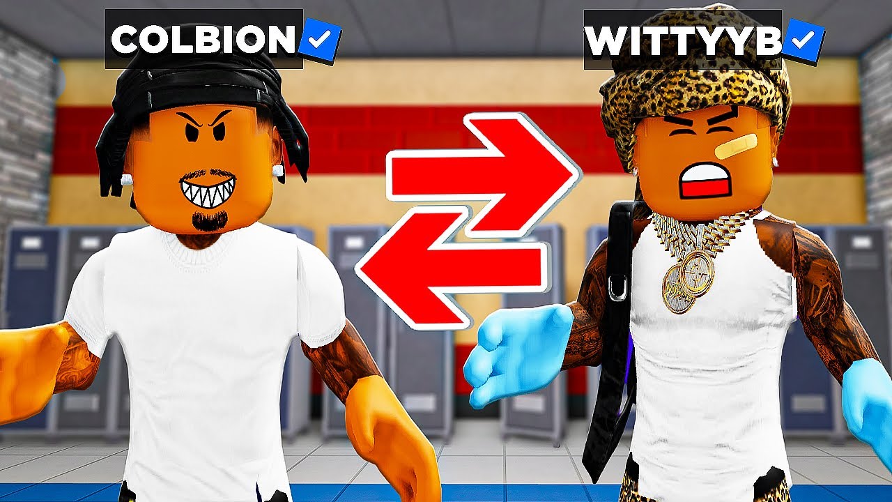 2 YouTubers SWITCHED Accounts in Roblox Fight in a School..