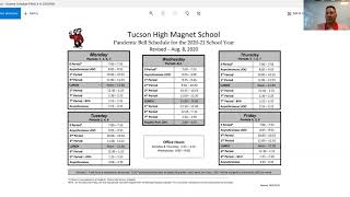 Tucson High Magnet School Online Bell Schedule for 2020-2021 school year
