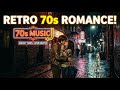 Vintage FM Radio softly playing romantic 70s 80s Love Songs on quiet midnight roads
