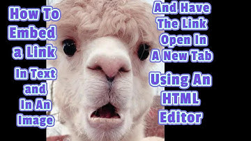 How To Embed A Link In Text or An Image With An  HTML Editor Also How to Open It In A New Tab