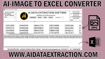 Image To Excel Converter Software For PC | Image To .Xlsx Conversion Software For PC