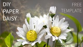 [FREE template and tutorial] Paper daisy flower