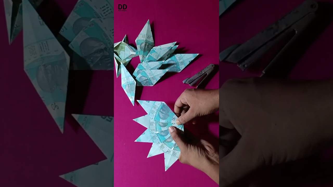 ₹50 ka note se chakra design banana sikhen 