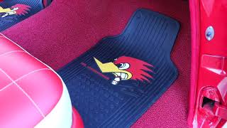Universal Fit Rubber Floor Mats with Hot Rod Logos Rat Fink Mr Horsepower Mooneyes