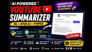 AI/ML YouTube Video Summarizer | OpenAI + FFmpeg + Python Project