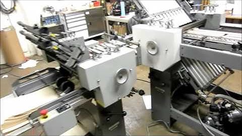 1993 Baum 2020 Pile Feed Paper Folder w 8 Page 2nd Folding Station