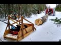 Winter Log Train!- Ep21- Outsider Log Cabin