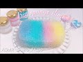 【ASMR】🌈レインボーBIGスポンジスライム🐬【音フェチ】저밀도 스펀지 슬라임 Big sponge slime No talking ASMR