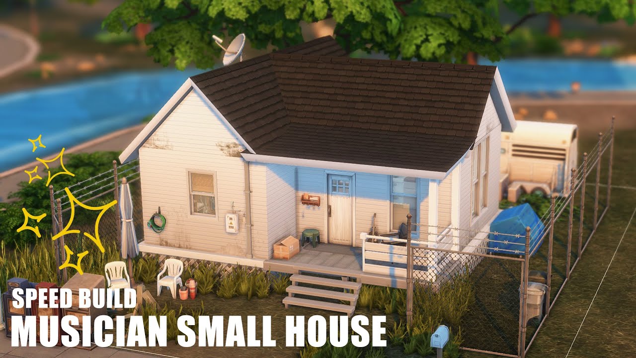 Musician Small House | The Sims 4 Speed Build [CC in description] - YouTube
