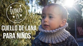 Cuello de a crocher para niños en tejido elástico - YouTube