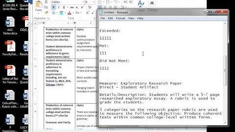 Taskstream Basics Pt. 2: Findings Entry for Course Objectives