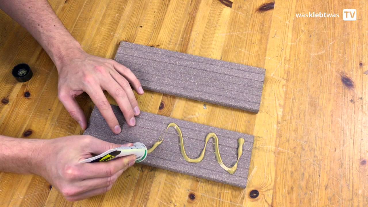 WPC Dielen kleben mit UHU HOLZ MAX - YouTube