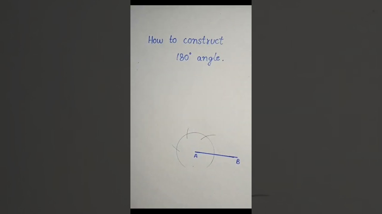 How to construct 180° angle by compass #shorts 