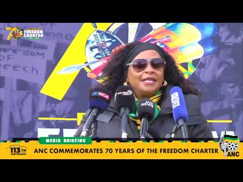 MEDIA BRIEFING on the 70th Commemoration of the Freedom Charter