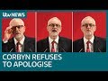 Jeremy Corbyn refuses to apologise in wake of Chief Rabbi's warning | ITV News