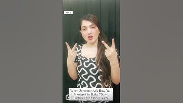 When People Ask How You Mange to Make so Many Videos?