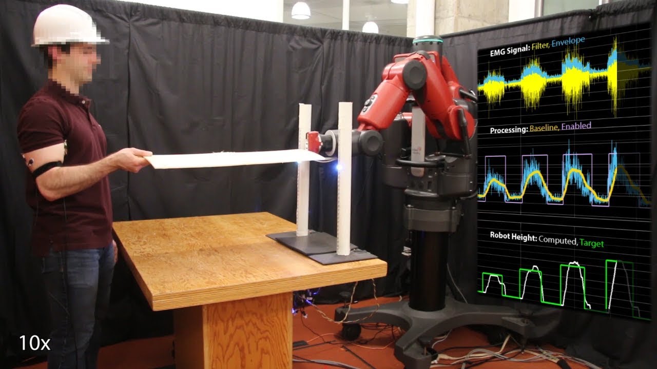 #видео | Робот научился командной работе, считывая мышечную активность человека. Фото.
