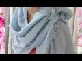 ♥【ストールの巻き方】ストールを留める一工夫！how to wear a scarf with safety pin & hair clip