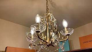 WUZUPS Crystal Candle Chandelier Pendant Flushmount Ceiling Light